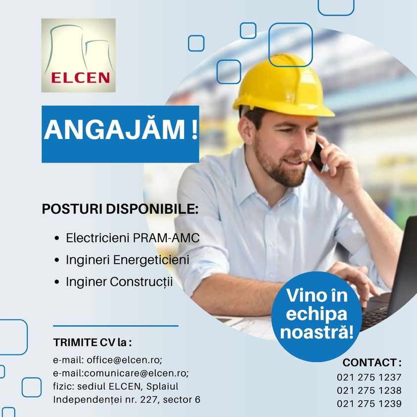 Anunț angajare ELCEN – 2023.08.01
