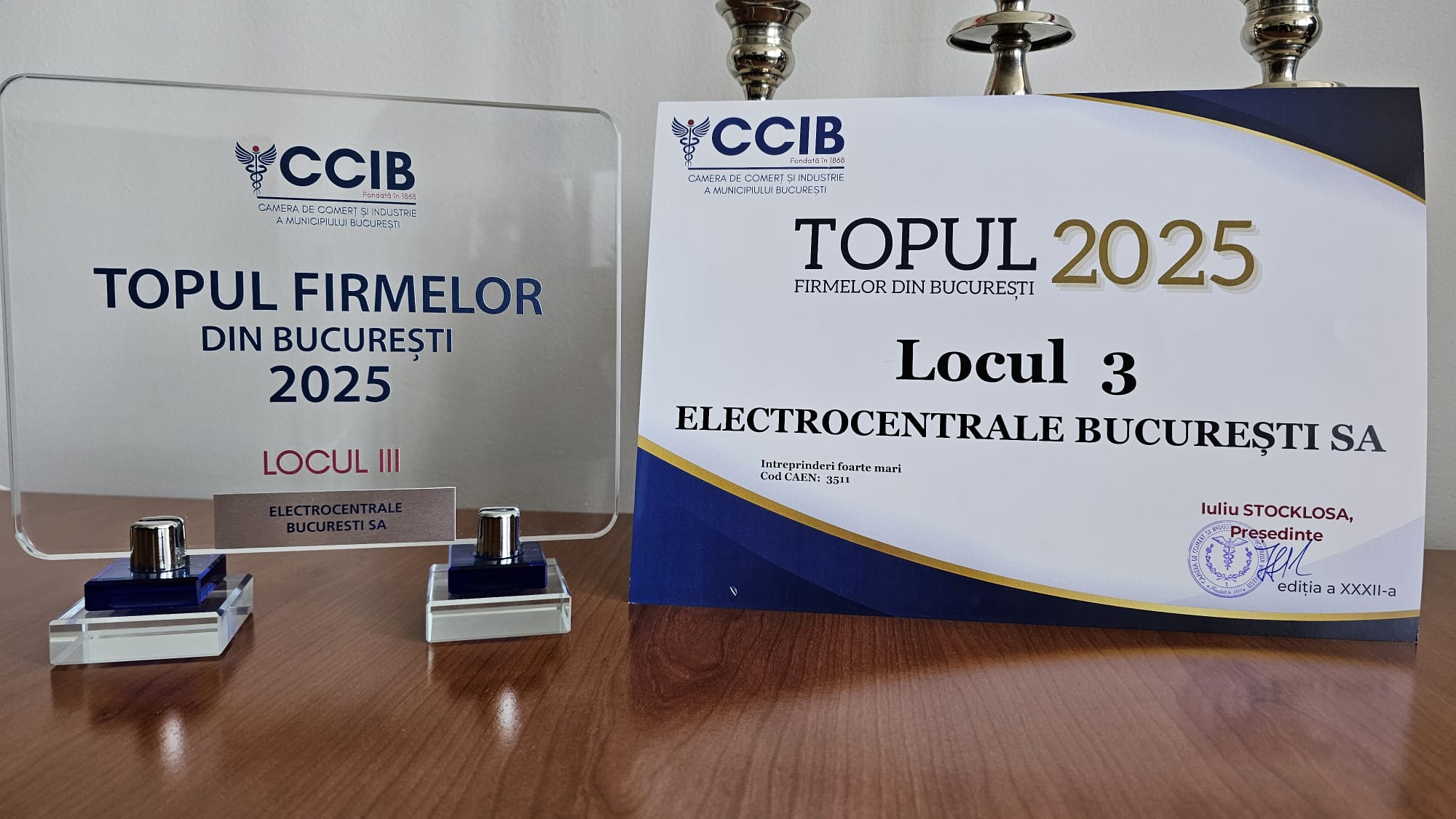 ELCEN, premiul III la Topul Firmelor din București!